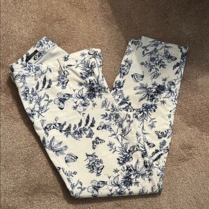 Talbots Blue and White Floral Pants